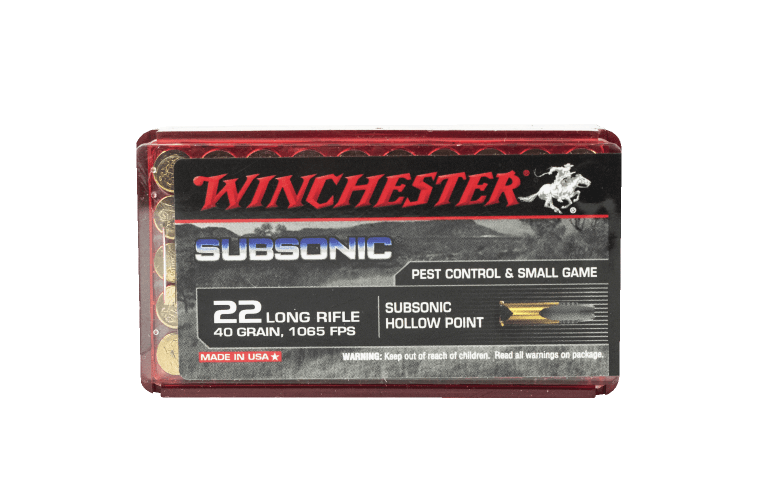 Winchester Subsonic 22LR 40gr 1065FPS HP - Apex Firearms and Defence