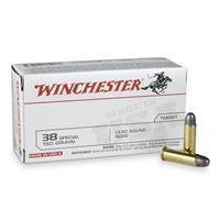 Winchester USA Handgun .38 Special 150 Grain Lead Round Nose Centerfire Pistol Ammo 50 Rounds - Apex Firearms and Defence