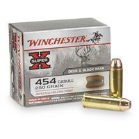 Winchester SUPER-X HANDGUN .454 Casull 250 Grain Jacketed Hollow Point Centerfire Pistol Ammo 20 Rounds X454C3 - Apex Firearms and Defence