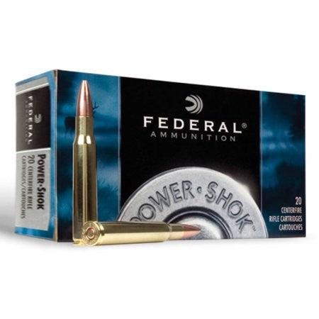 Federal Premium Power-Shok .270 Winchester Short Magnum 130 Grain Jacketed Soft Point Centerfire Rifle Ammo 20 Rounds 270WSME - Apex Firearms and Defence