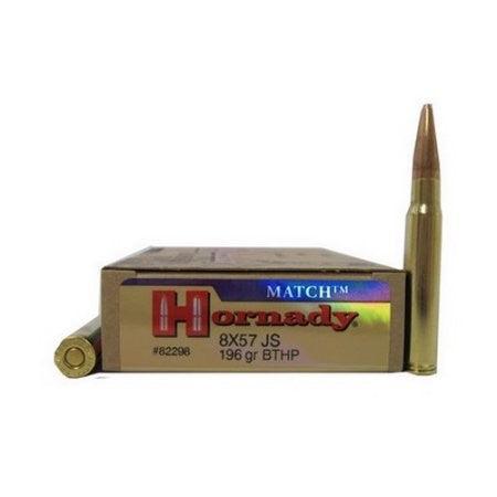 Hornady Vintage Match 8x57mm Mauser 196 Grain Boat-Tail Hollow Point Match Brass Cased Centerfire Rifle Ammo 20 Rounds 82298 - Apex Firearms and Defence
