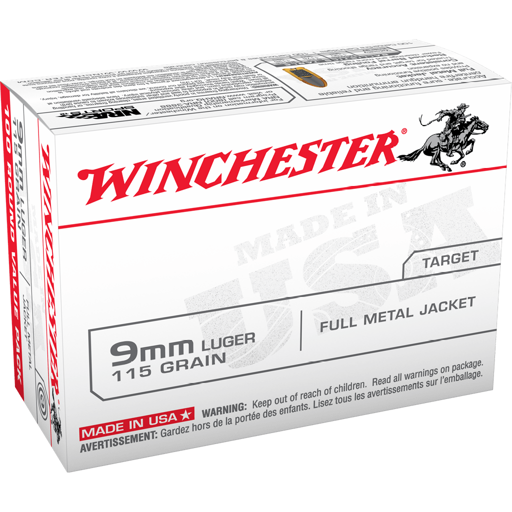WINCHESTER 9MM 147 GRAIN FMJ (PER 100) - Apex Firearms and Defence