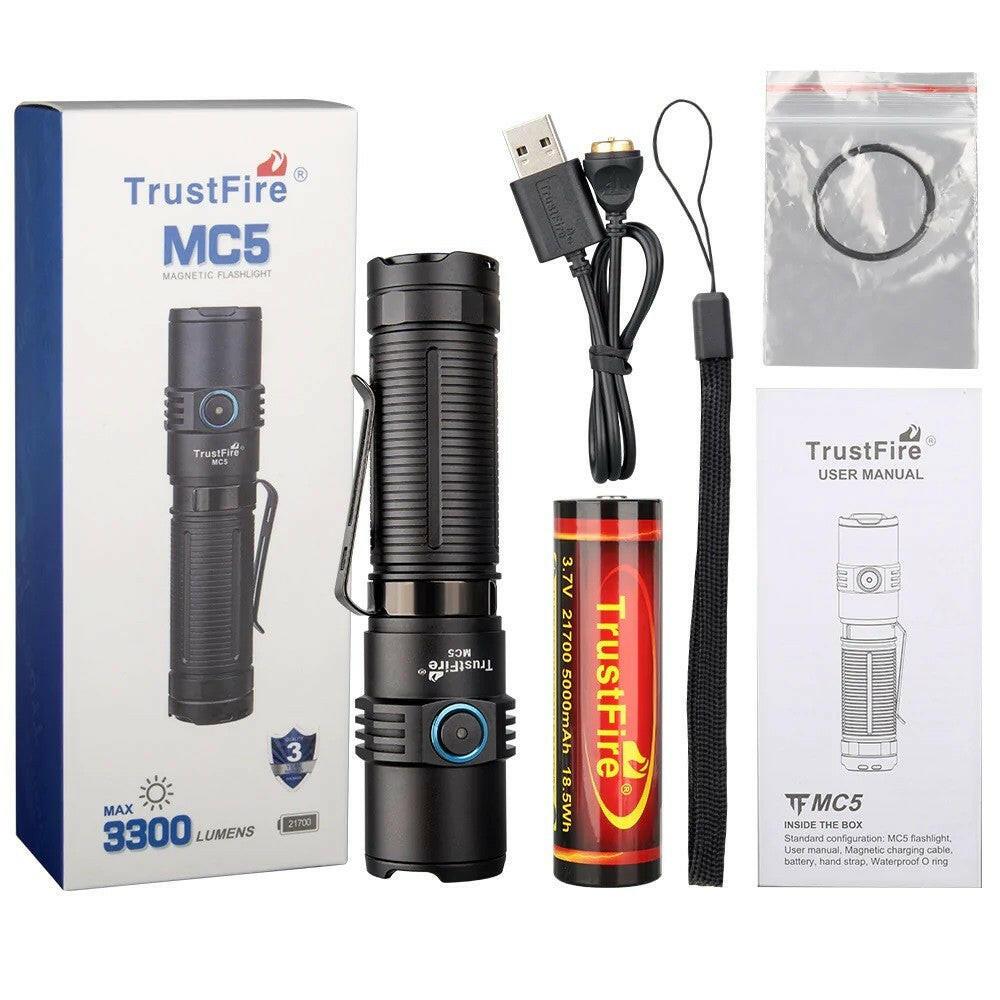 TrustFire MC5 Magnetic Tactical Flashlight - Apex Firearms and Defence