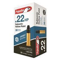 Aguila Subsonic 22 Long Rifle Rimfire Ammo - 22 Long Rifle 38gr Lead Hollow Point 50/Box - Apex Firearms and Defence
