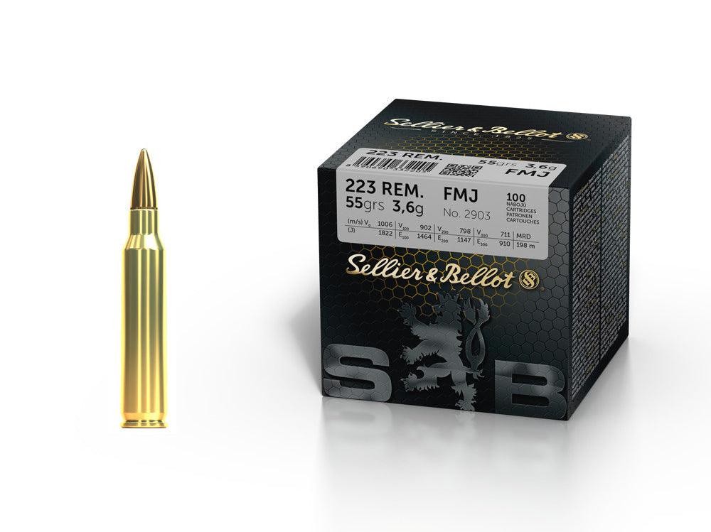 Sellier & Bellot 223 Remington 55 grain FMJ No. 2903 100 Round Pack - Apex Firearms and Defence