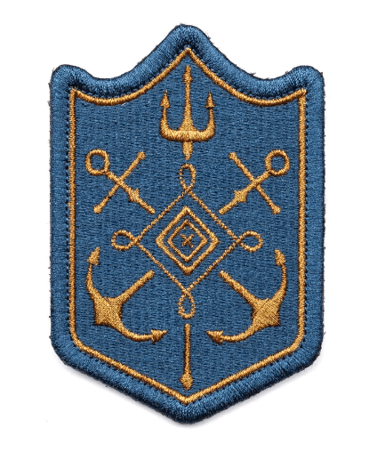 ANCHOR TRIDENT PATCH - Style: 81785, Colour: NAVY, Size: 1 SZ - Apex Firearms and Defence