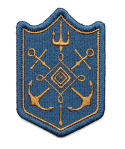 ANCHOR TRIDENT PATCH - Style: 81785, Colour: NAVY, Size: 1 SZ - Apex Firearms and Defence