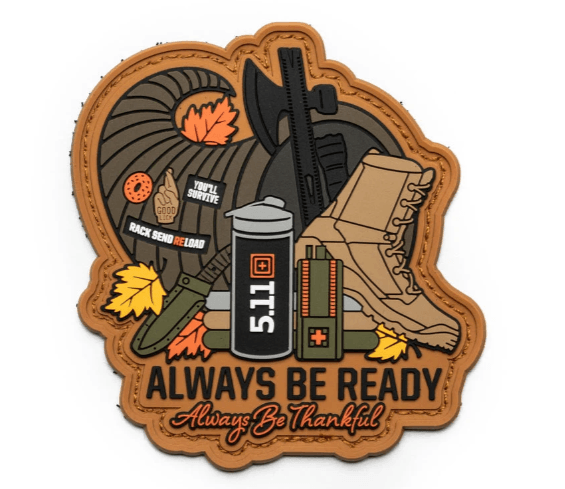 ALWAYS BE THANKFUL PATCH - Style: 92022, Colour: ORANGE, Size: 1 SZ - Apex Firearms and Defence