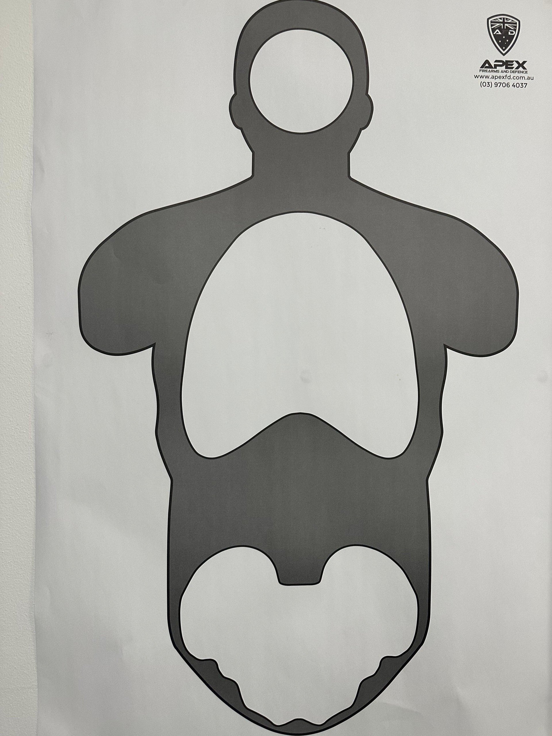 Paper Body Targets - 100 Pack - Apex Firearms and Defence